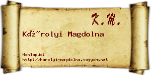 Károlyi Magdolna névjegykártya