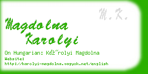 magdolna karolyi business card